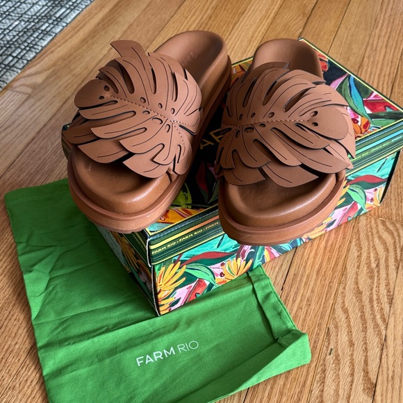 FARM Rio Shoes - Farm Rio Monstera slides NIB